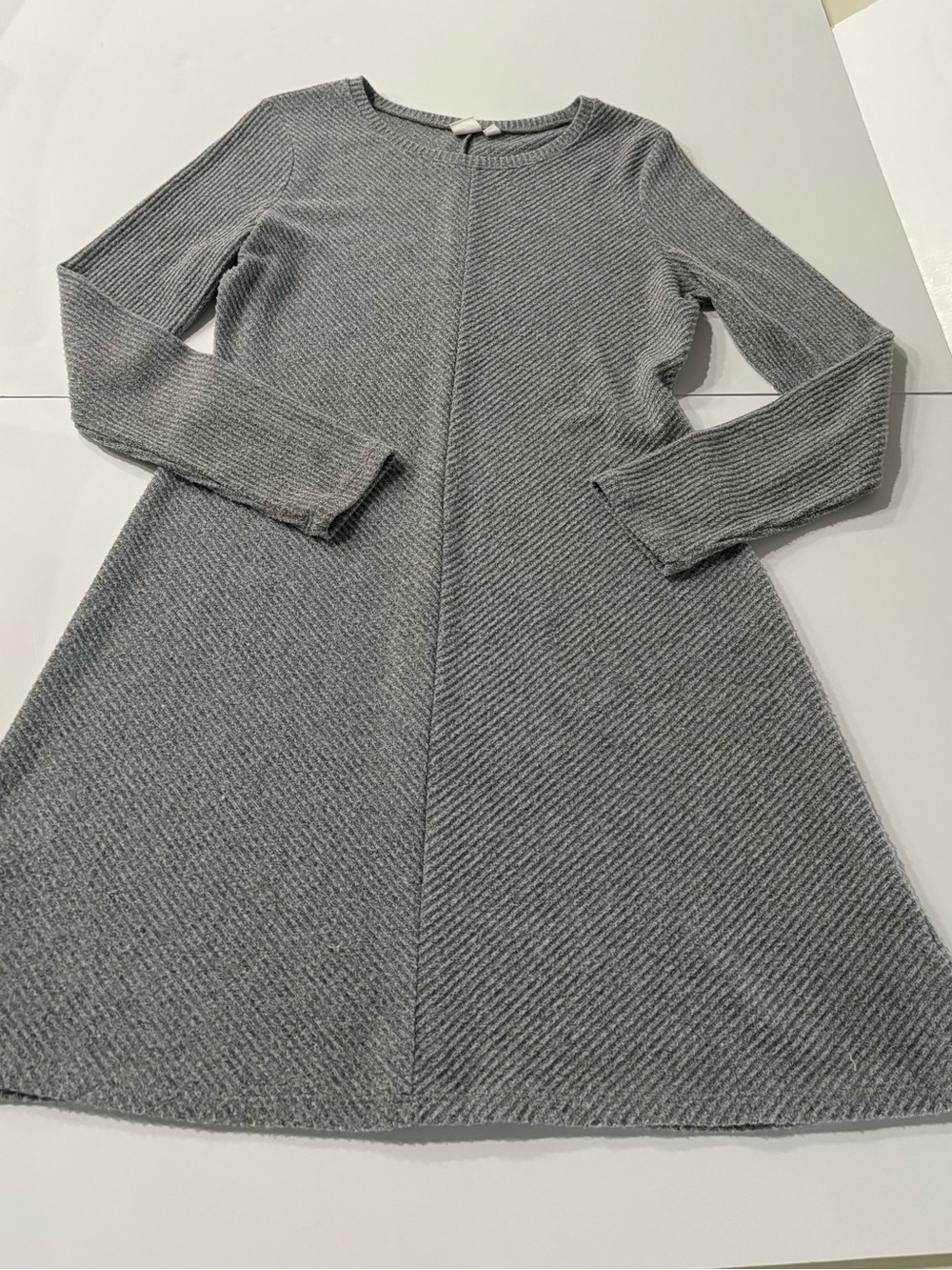 Gap Gray Ribbed A-Line Women's Sweater Dress size medium